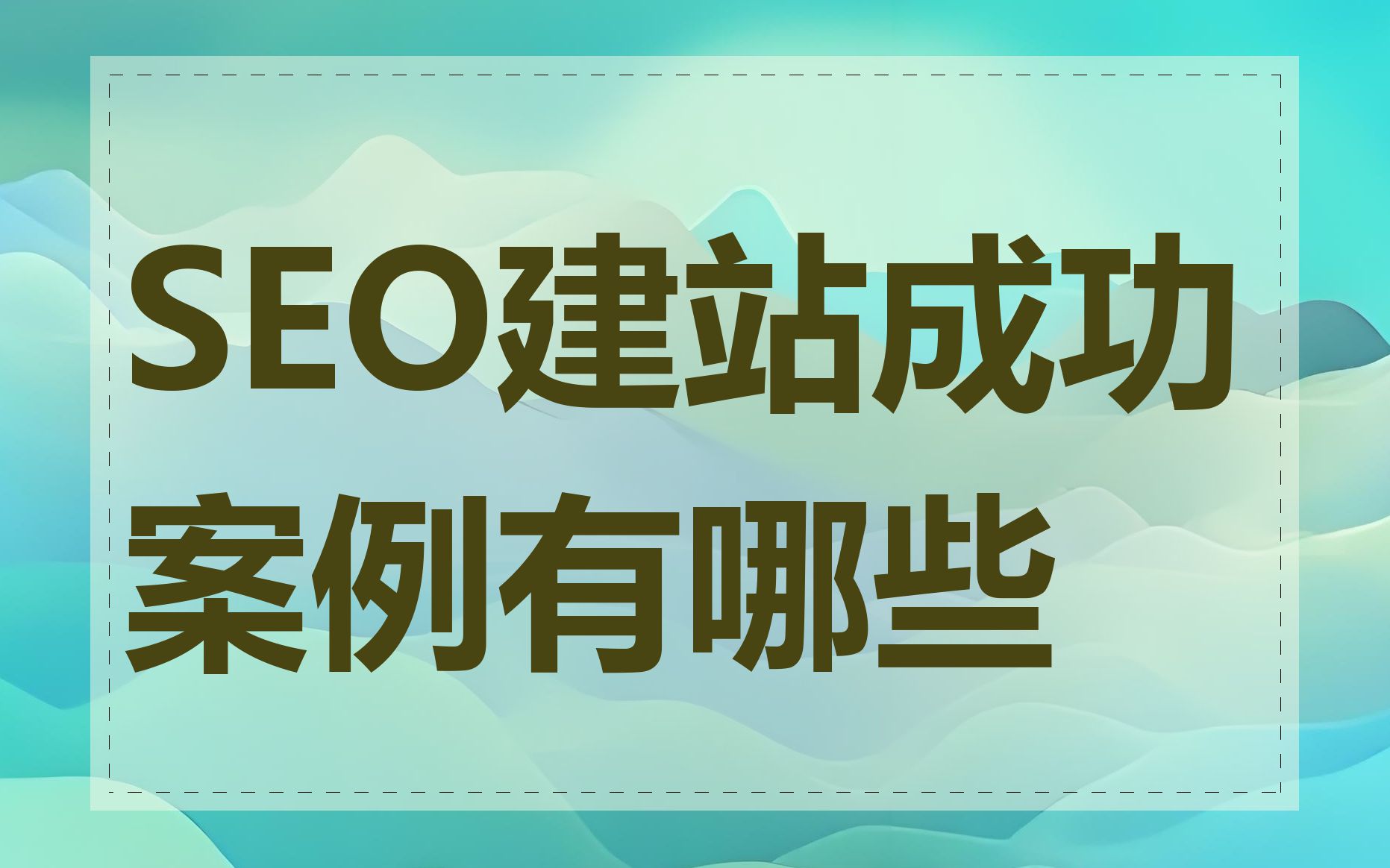 SEO建站成功案例有哪些