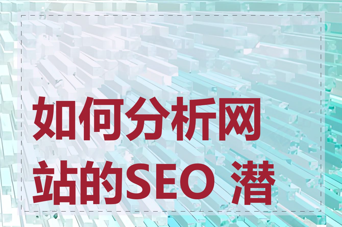 如何分析网站的SEO 潜力