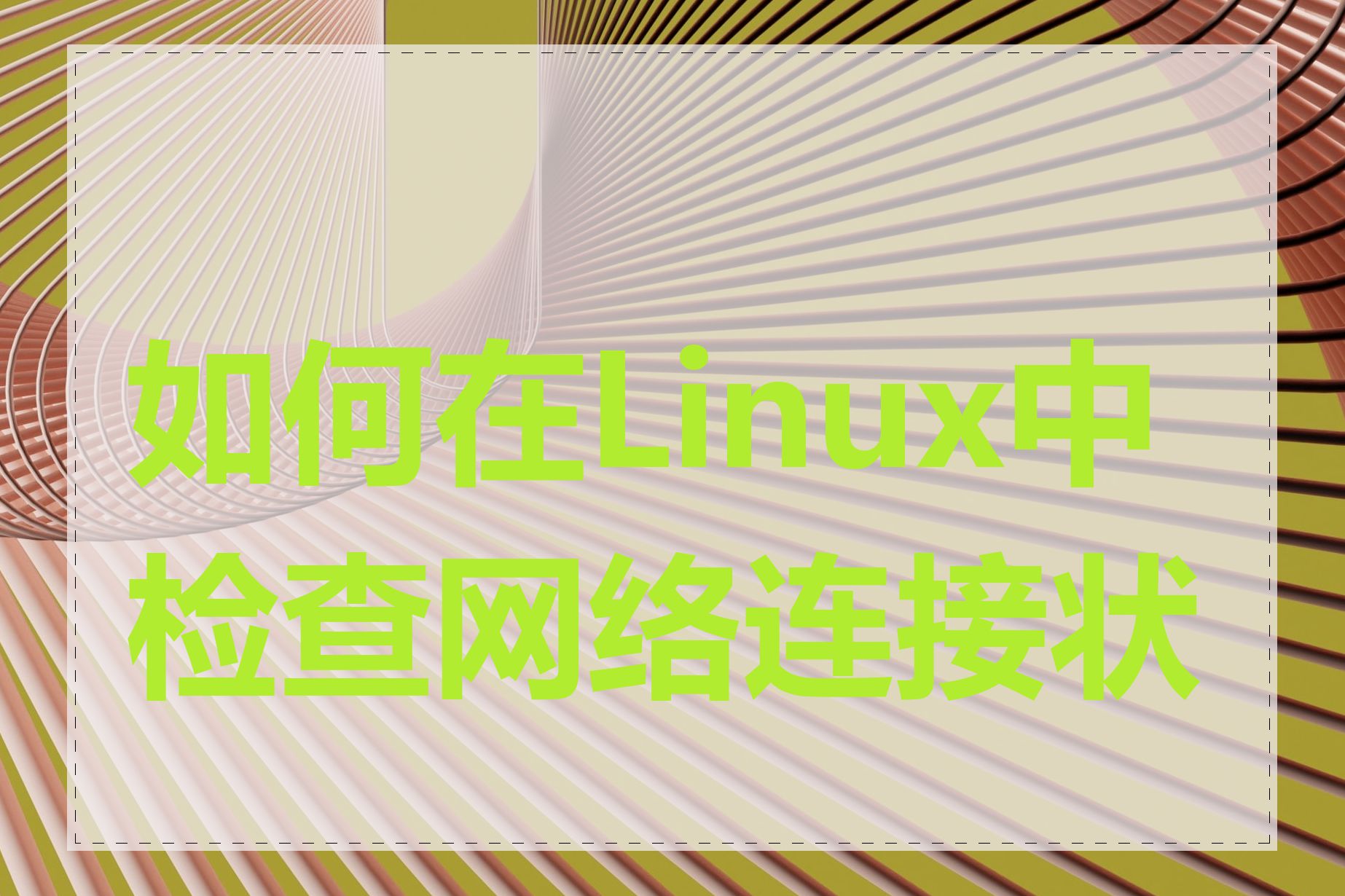 如何在Linux中检查网络连接状态