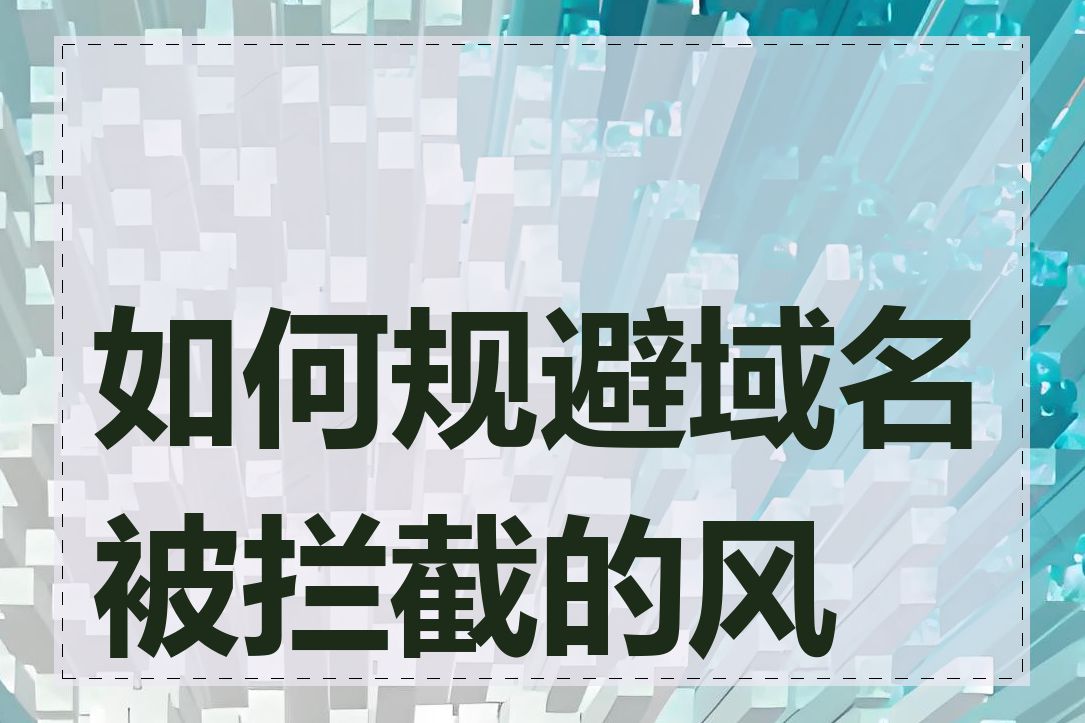 如何规避域名被拦截的风险