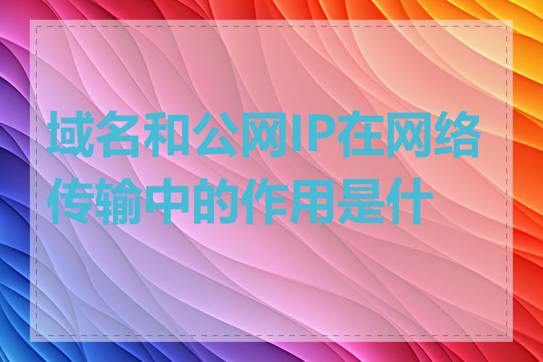 域名和公网IP在网络传输中的作用是什么