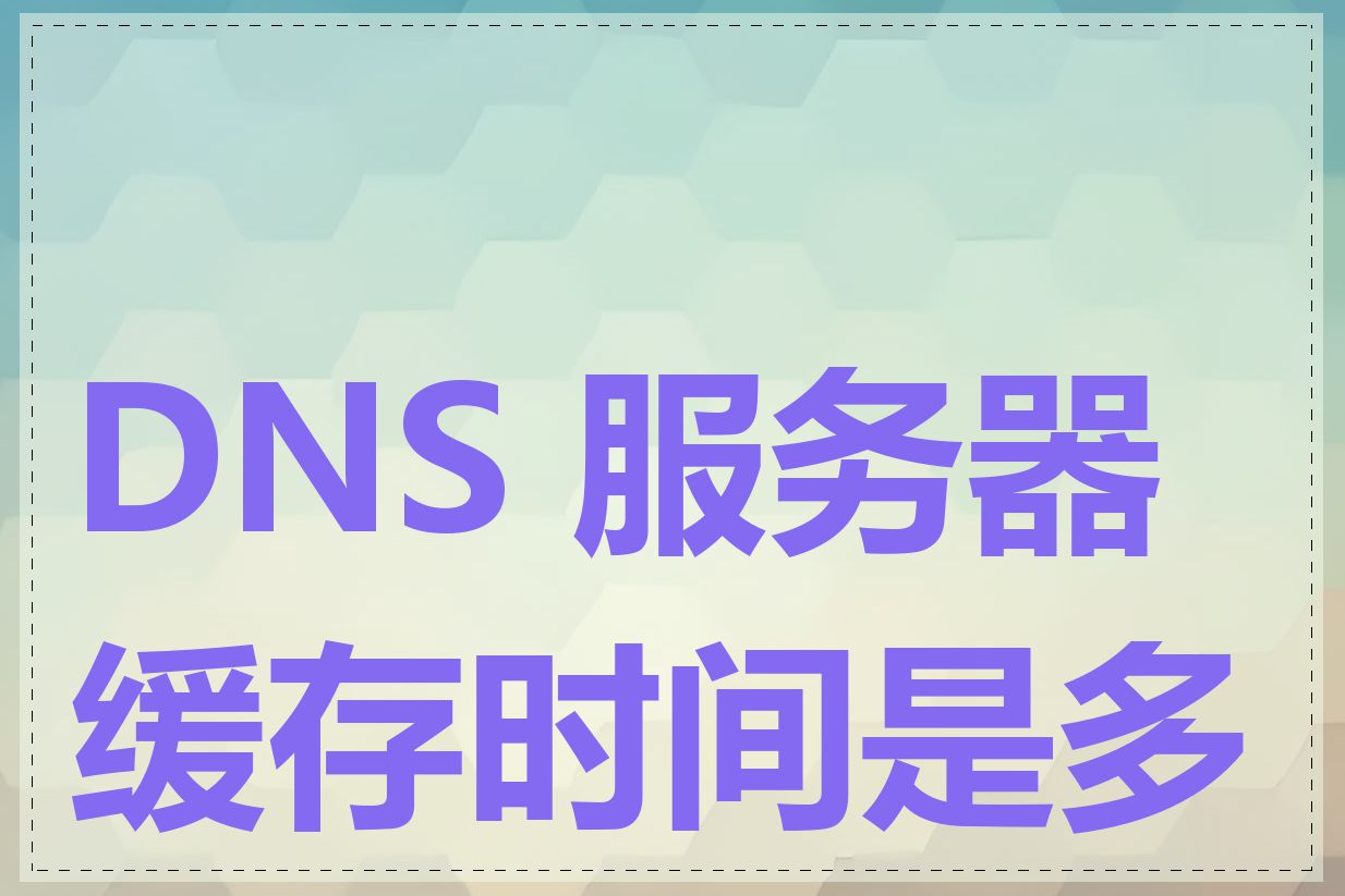 DNS 服务器缓存时间是多少