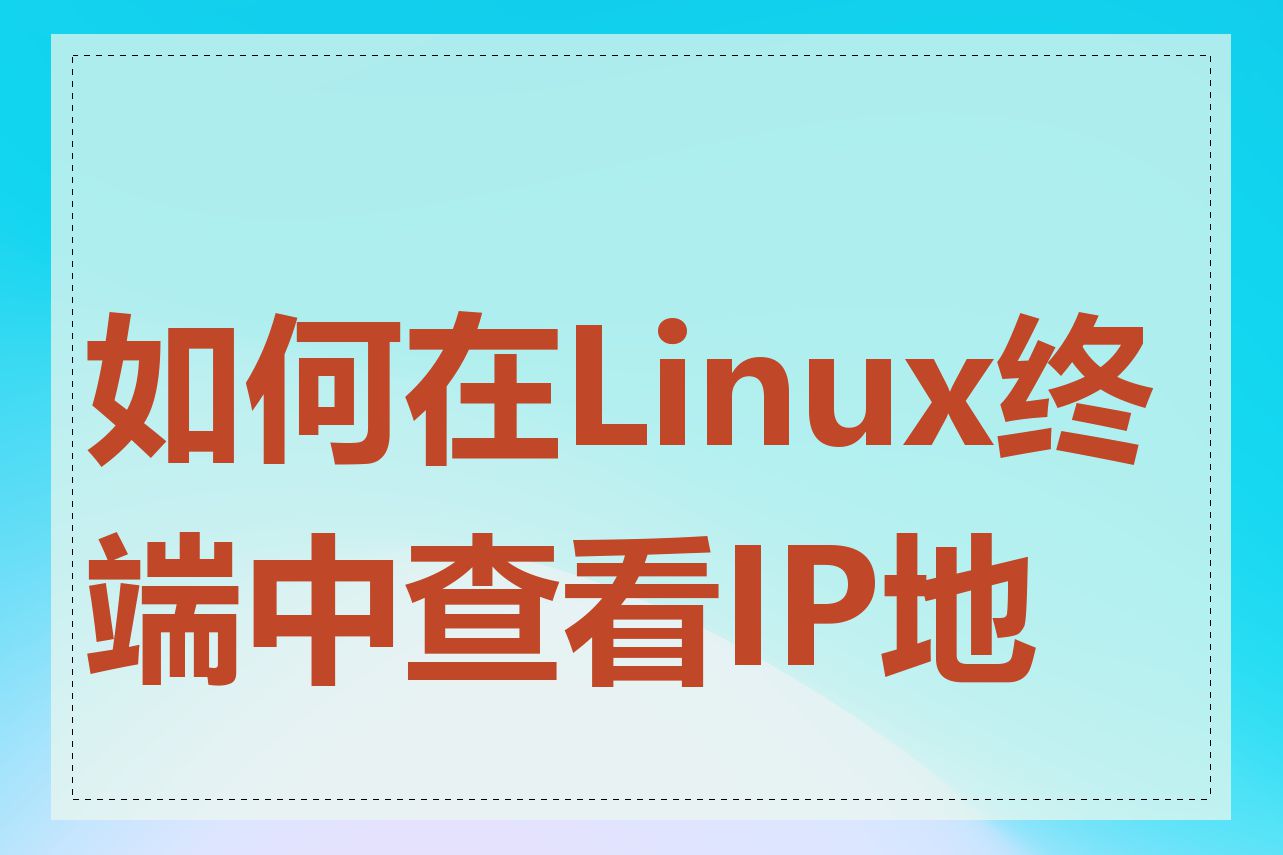 如何在Linux终端中查看IP地址