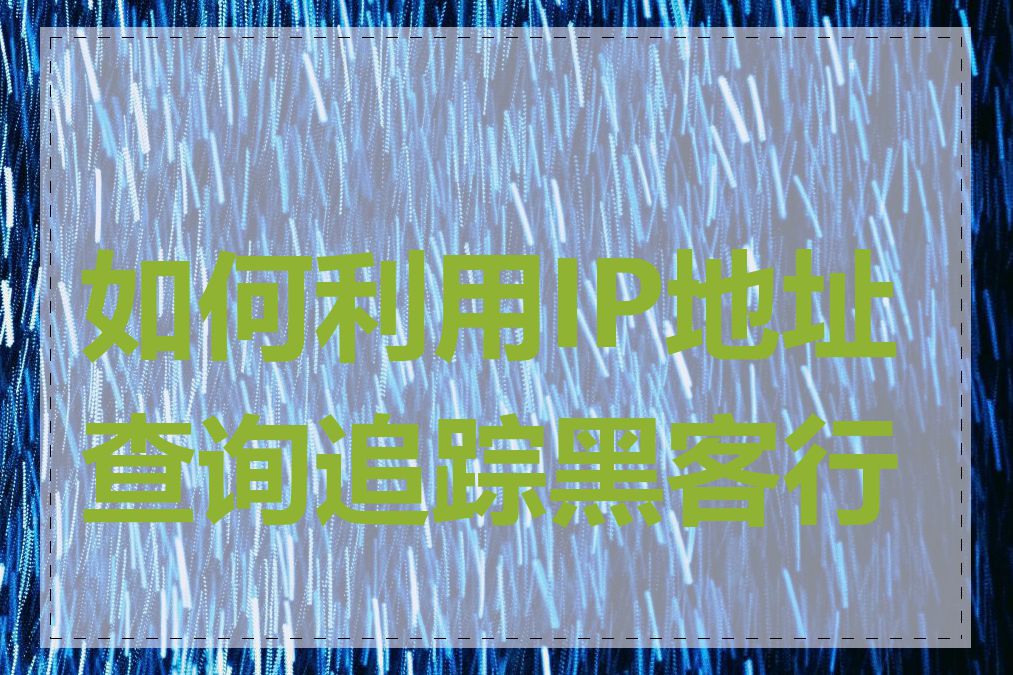 如何利用IP地址查询追踪黑客行踪