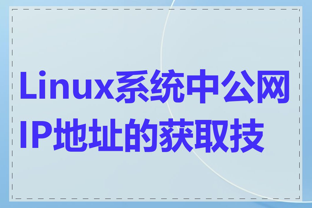 Linux系统中公网IP地址的获取技巧