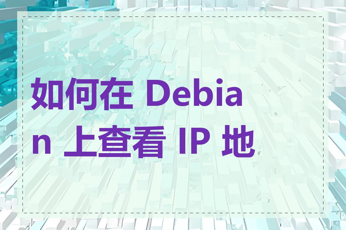 如何在 Debian 上查看 IP 地址