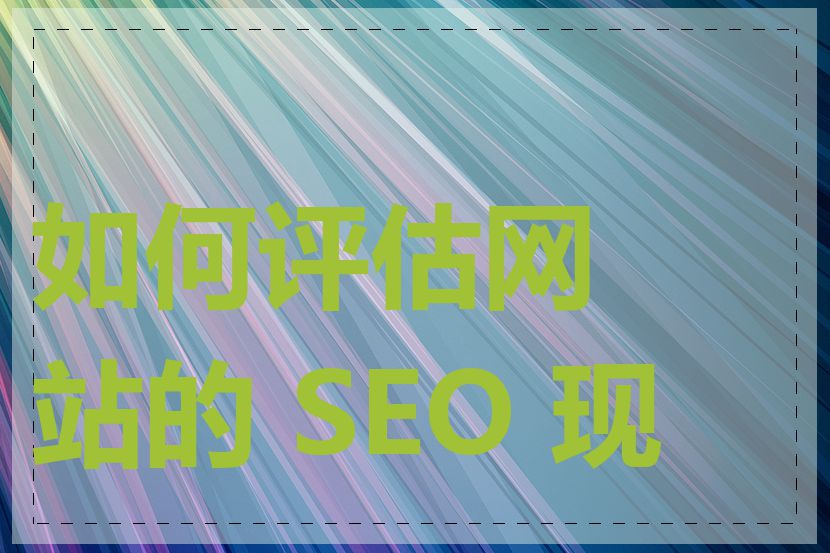 如何评估网站的 SEO 现状