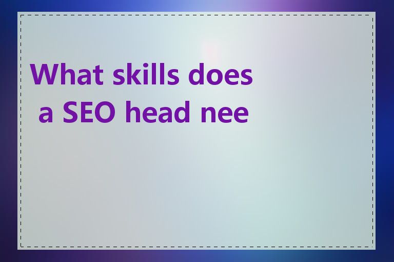 What skills does a SEO head need