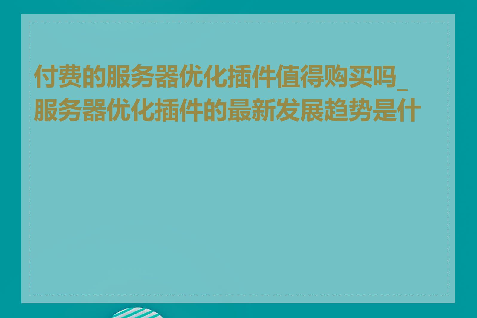 付费的服务器优化插件值得购买吗_服务器优化插件的最新发展趋势是什么