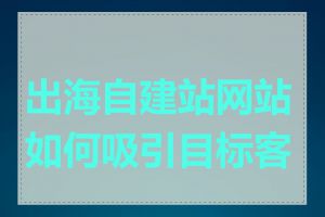 出海自建站网站如何吸引目标客户