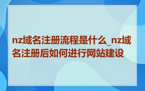 nz域名注册流程是什么_nz域名注册后如何进行网站建设