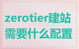 zerotier建站需要什么配置