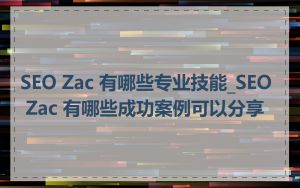 SEO Zac 有哪些专业技能_SEO Zac 有哪些成功案例可以分享