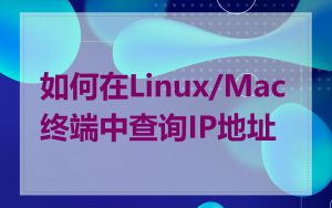 如何在Linux/Mac终端中查询IP地址