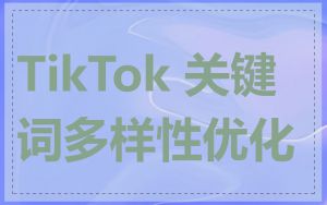 TikTok 关键词多样性优化