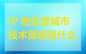 IP 地址查城市技术原理是什么