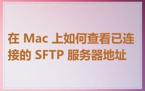 在 Mac 上如何查看已连接的 SFTP 服务器地址