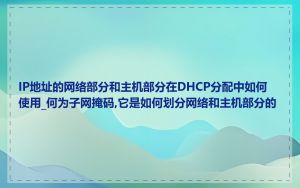 IP地址的网络部分和主机部分在DHCP分配中如何使用_何为子网掩码,它是如何划分网络和主机部分的