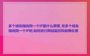 多个域名指向同一个IP是什么原理_在多个域名指向同一个IP时,如何进行网站监控和故障处理