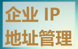 企业 IP 地址管理