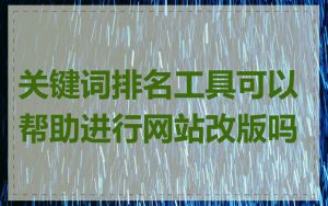 关键词排名工具可以帮助进行网站改版吗