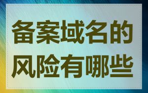 备案域名的风险有哪些