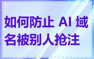 如何防止 AI 域名被别人抢注