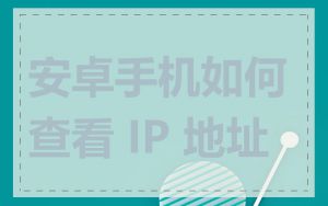 安卓手机如何查看 IP 地址