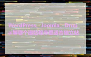 WordPress、Joomla、Drupal等哪个建站程序更适合独立站