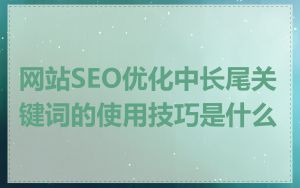 网站SEO优化中长尾关键词的使用技巧是什么