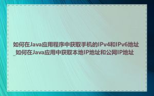 如何在Java应用程序中获取手机的IPv4和IPv6地址_如何在Java应用中获取本地IP地址和公网IP地址