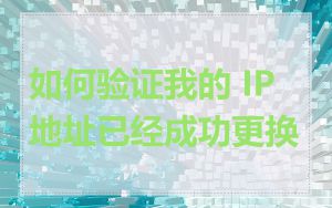 如何验证我的 IP 地址已经成功更换