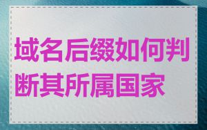 域名后缀如何判断其所属国家