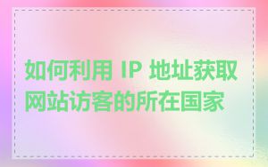 如何利用 IP 地址获取网站访客的所在国家