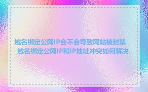 域名绑定公网IP会不会导致网站被封禁_域名绑定公网IP和IP地址冲突如何解决