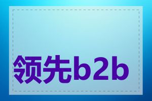 领先b2b网站排行榜