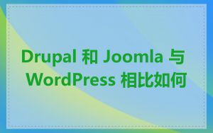 Drupal 和 Joomla 与 WordPress 相比如何