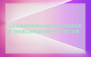 小型企业如何利用SEO推广来提升品牌知名度_如何通过站内优化来提升SEO推广效果