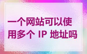 一个网站可以使用多个 IP 地址吗