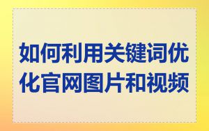 如何利用关键词优化官网图片和视频