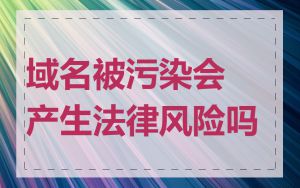 域名被污染会产生法律风险吗