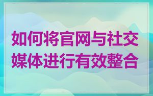 如何将官网与社交媒体进行有效整合