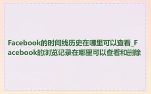 Facebook的时间线历史在哪里可以查看_Facebook的浏览记录在哪里可以查看和删除