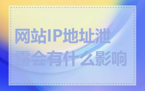 网站IP地址泄露会有什么影响