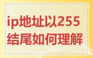 ip地址以255结尾如何理解