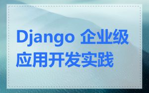 Django 企业级应用开发实践