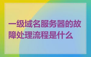 一级域名服务器的故障处理流程是什么