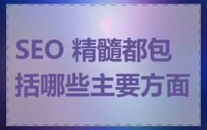 SEO 精髓都包括哪些主要方面