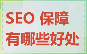 SEO 保障有哪些好处