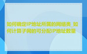 如何确定IP地址所属的网络类_如何计算子网的可分配IP地址数量